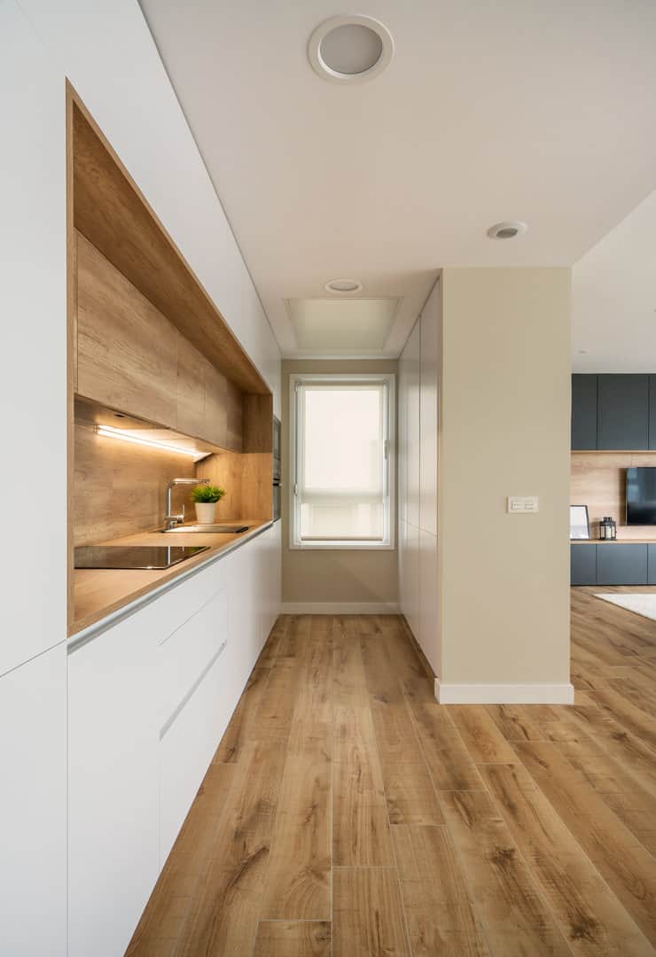 Mueble de salón antracita y madera - Imagen 1