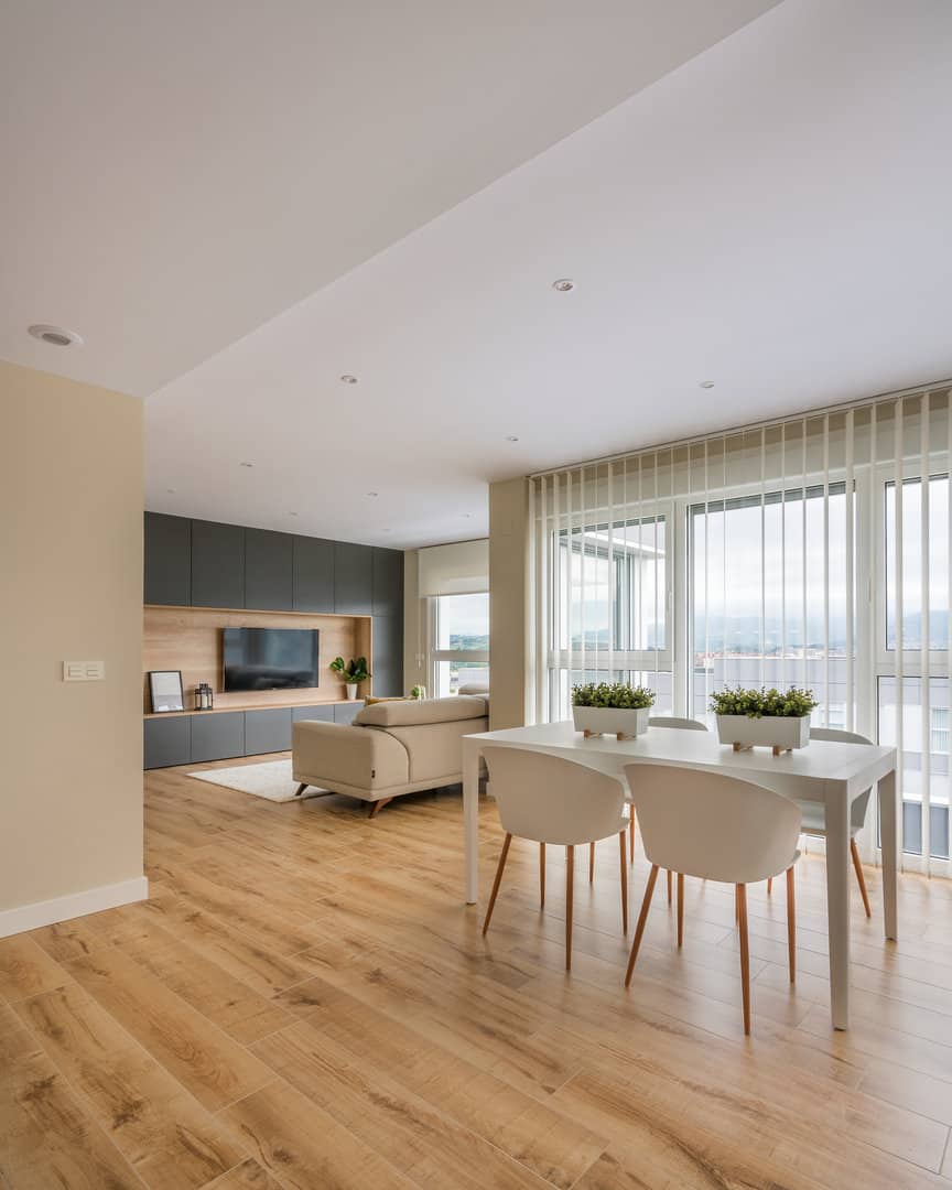 Mueble de salón antracita y madera - Imagen 2